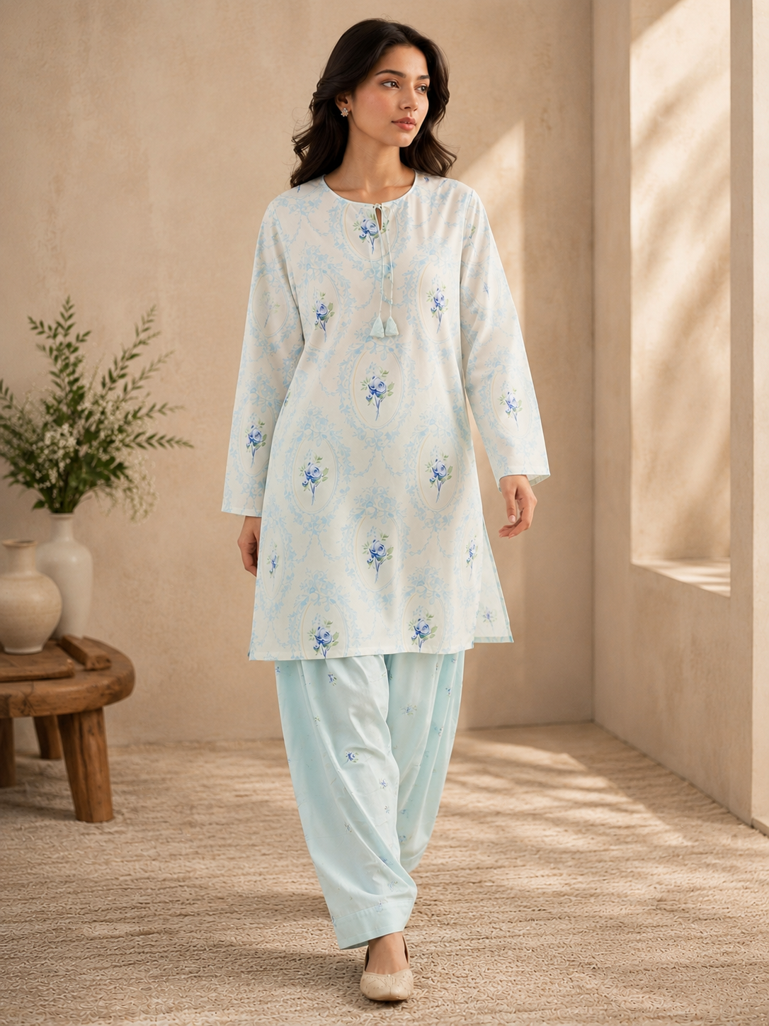 Farshi Mehfil | Printed 2 Piece Suit – Farshi Dastaan