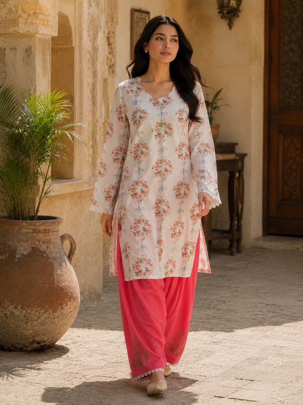Farshi Suroor | Printed 2 Piece Suit – Farshi Dastaan