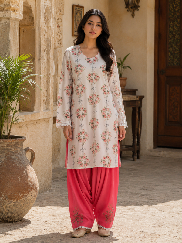 Farshi Suroor | Printed 2 Piece Suit – Farshi Dastaan