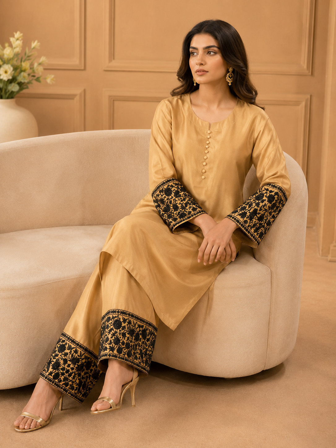 Royal Zareen  By Qalamkar 2pcs cord M02 C