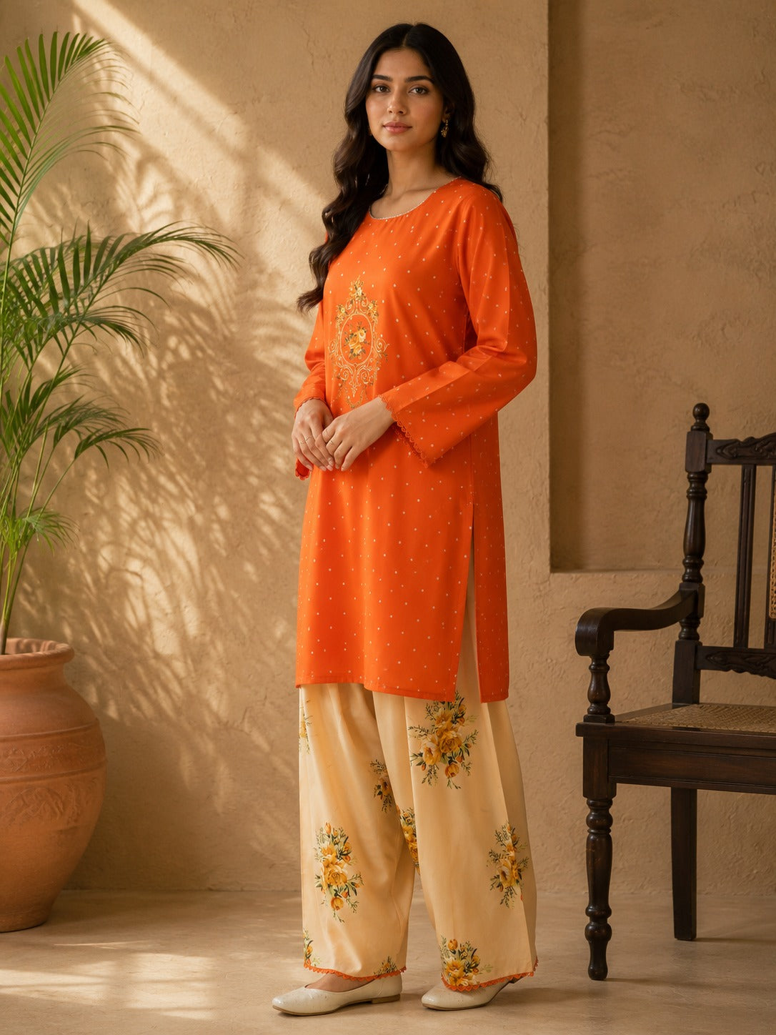 Farshi Dastoor | Printed 2 Piece Suit – Farshi Dastaan