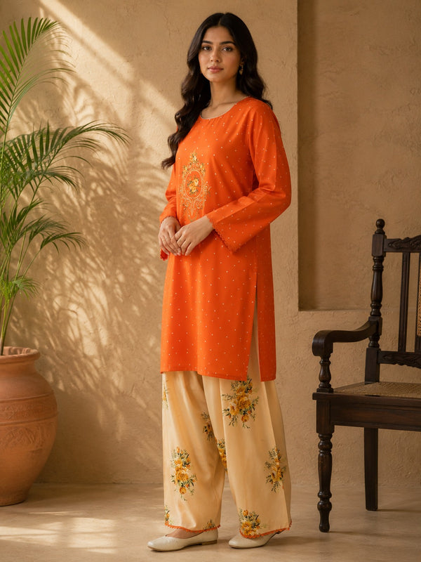 Farshi Dastoor | Printed 2 Piece Suit – Farshi Dastaan